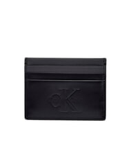 CALVIN KLEIN BOLD LOGO Tarjetero de cuero - Carteras Hombre
