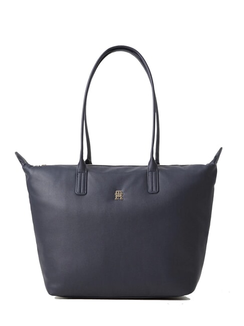 TOMMY HILFIGER POPETTE SOFT Bolso de compras de hombro azul espacial / negro - Bolsos Mujer