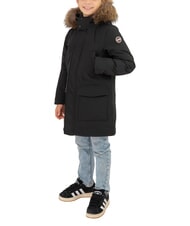 COLMAR NEWFUTURY KIDS Chaqueta larga acolchada con capucha vulcano negro - Chaquetas de beb&eacute; - 1