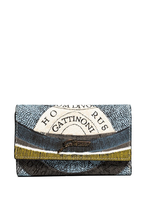 GATTINONI PLANETARIUM Cartera mediana con solapa Luna/blanca - Carteras Mujer