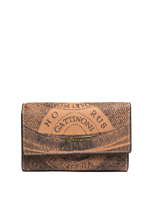 GATTINONI PLANETARIUM Cartera mediana con solapa bronceado monocromático - Carteras Mujer