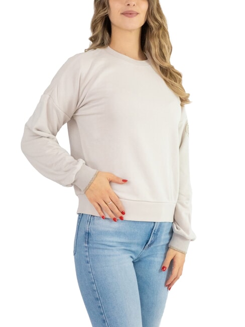 COLMAR CONNECTIVE Sudadera con espalda recortada y detalles de purpurina porcelana - Sudaderas de mujer