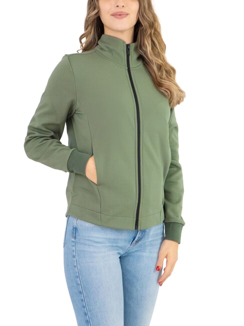 COLMAR COMMUTER Sudadera de mujer de cuello alto con cremallera lodo - Sudaderas de mujer