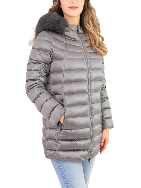 COLMAR FRIENDLY Chaqueta de plumas de longitud media con capucha acero oscuro-acero oscuro - Chaquetas de plumas de mujer