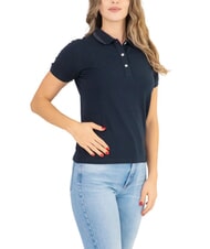 COLMAR MONDAY Polo de mujer con detalles de purpurina, corte entallado. Azul marino - camisa polo - 1
