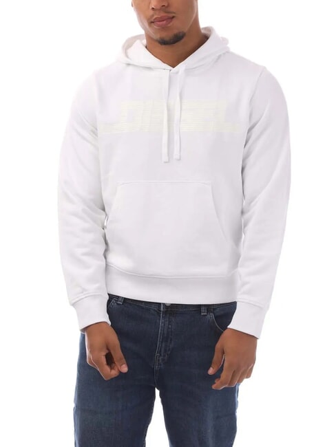 DIESEL S-GINN Sudadera de algodón blanco - Sudaderas