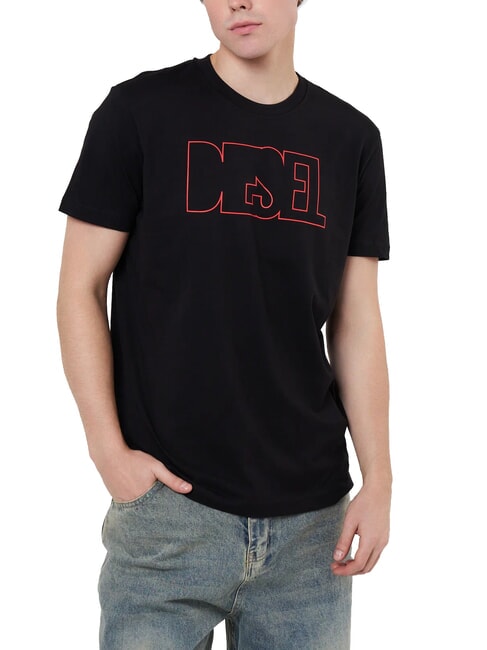 DIESEL T-DIEGOR Camiseta de algodón negro - camiseta
