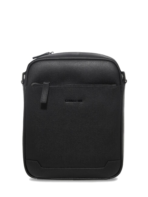 CERRUTI JAKE Bolso de cuero negro - Bandoleras Hombre