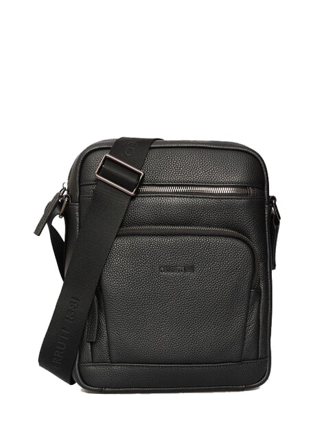 CERRUTI MADDOX Bolso de piel multibolsillos negro - Bandoleras Hombre