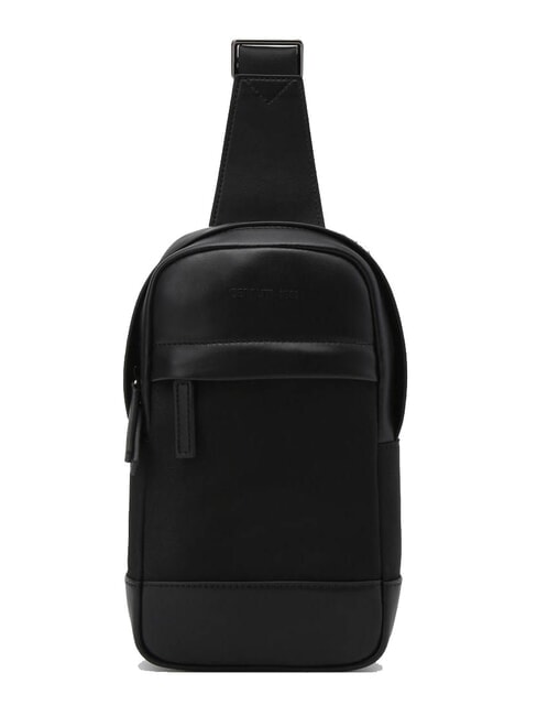 CERRUTI BRAD Bolso de piel y nailon negro - Bandoleras Hombre