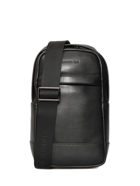 CERRUTI BRAD Bolso de cuero negro - Bandoleras Hombre