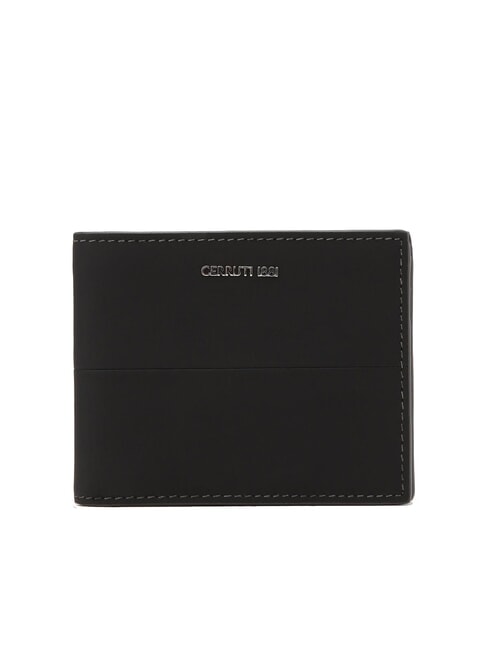 CERRUTI CERRUTIS Cartera de cuero de 6 cc negro - Carteras Hombre