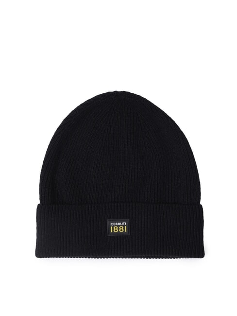 CERRUTI BEANIE Gorro acanalado de mezcla de lana negro - Sombreros