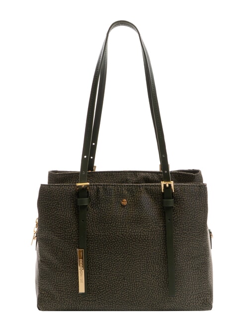 BORBONESE L'ECOLE NYLON Shopper de hombro, con bandolera laurel - Bolsos Mujer