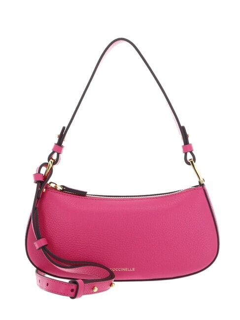 COCCINELLE MERVEILLE Bolso bandolera en piel texturizada nueva fucsia - Bolsos Mujer