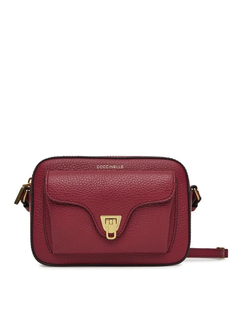 COCCINELLE BEAT SOFT Minibolso de piel con textura sangría - Bolsos Mujer