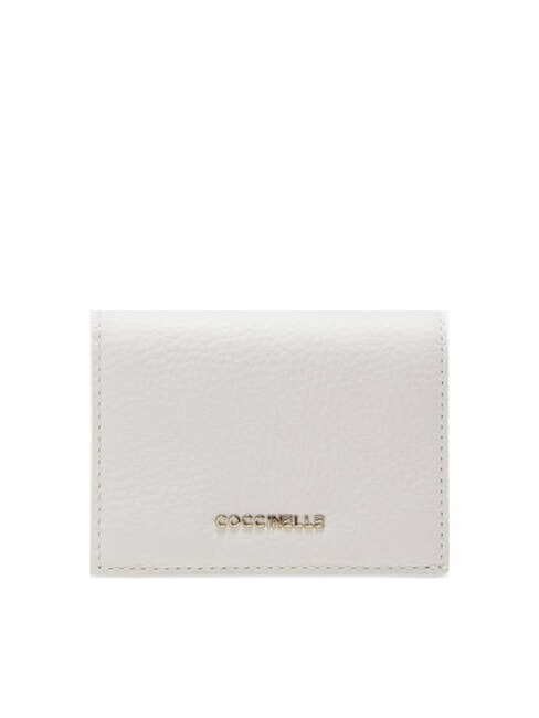 COCCINELLE METALLIC SOFT Cartera pequeña de piel blanco - Carteras Mujer