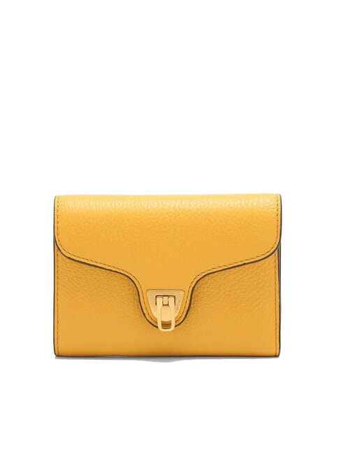 COCCINELLE BEAT SOFT Cartera mediana de piel martillada soleado - Carteras Mujer