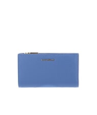 COCCINELLE METALLIC SOFT Cartera mediana de piel martillada azul - Carteras Mujer - 1