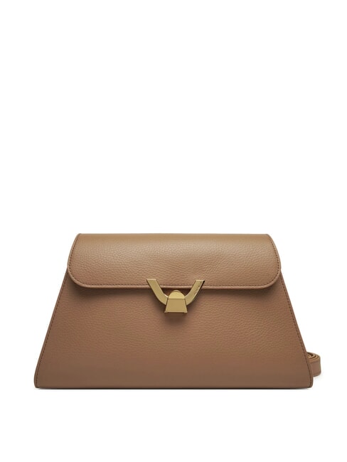 COCCINELLE DEW Bolso de hombro mediano en piel martillada batería - Bolsos Mujer