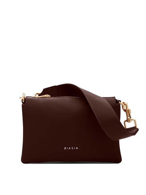 BIASIA FEATHER SMALL Bolso bandolera pequeño de piel oscuro - Bolsos Mujer