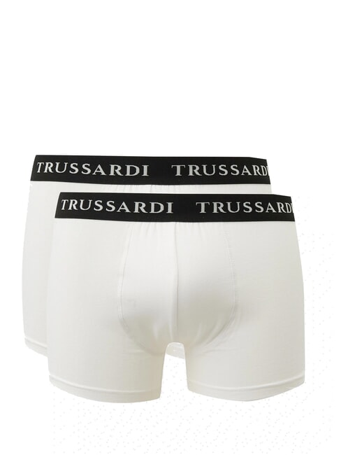 TRUSSARDI BRANDED ELASTIC Dos pares de bóxers blanco - Calzoncillos de hombre