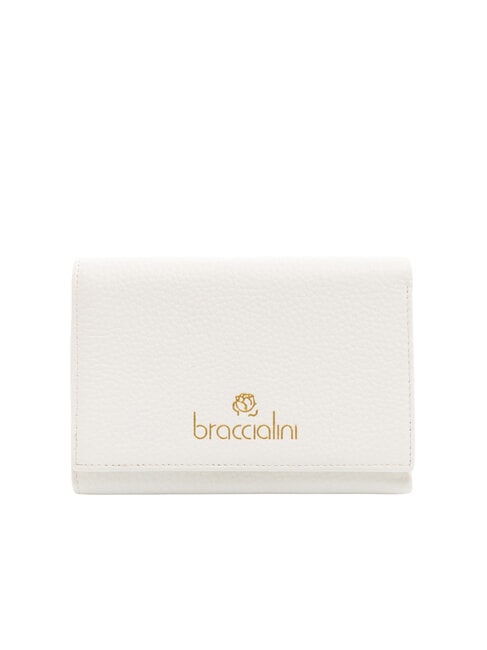 BRACCIALINI BASIC Cartera mediana de cuero blanco - Carteras Mujer