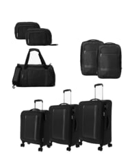 AMERICAN TOURISTER BLAZING RIDE Juego de 3 maletas con ruedas + bolsa de viaje + 2 mochilas + 2 neceseres - Set Trolley