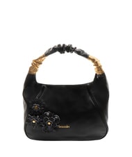 BRACCIALINI SARA Bolso hobo de piel con flores - Bolsos Mujer