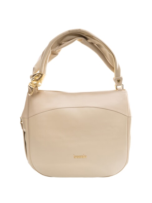 BRACCIALINI GRETA Bolso de hombro de piel beige - Bolsos Mujer