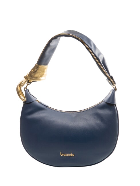 BRACCIALINI GRETA Bolso de hombro de piel azul - Bolsos Mujer