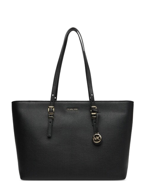 MICHAEL KORS QUINN Bolsa de compras de cuero negro - Bolsos Mujer
