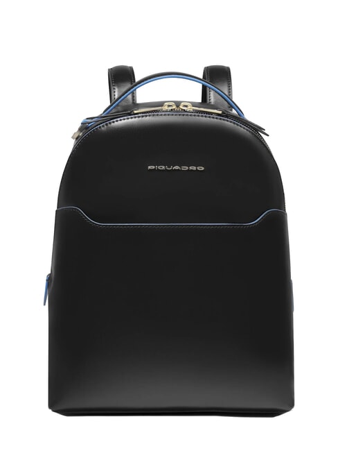PIQUADRO BLUE SQUARE Mochila de cuero negro - Bolsos Mujer