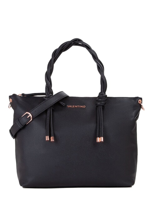 MARIO VALENTINO SCARLETT RE Bolso de hombro con asas trenzadas negro - Bolsos Mujer