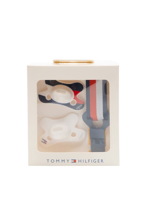 TOMMY HILFIGER TH Set de 2 chupetes + cadena blanco - Peleles y conjuntos para bebé