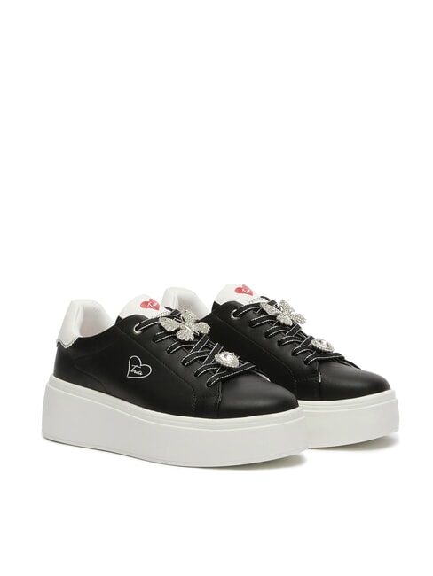 BRACCIALINI TUA Zapatillas con cordones enjoyados negro - Zapatos Mujer