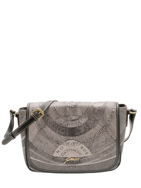 GATTINONI PLANETARIUM Bolso de hombro con solapa monocromático gris claro/negro - Bolsos Mujer