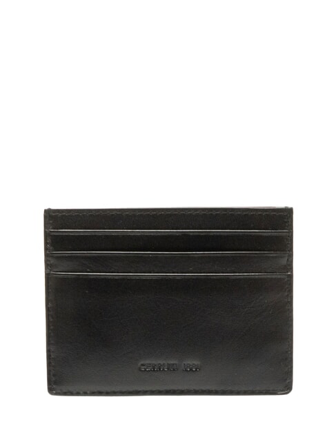 CERRUTI MARCUS tarjetero plano de piel negro - Carteras Hombre