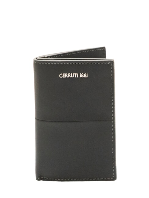 CERRUTI CERRUTIS Cartera vertical de cuero negro - Carteras Hombre