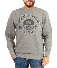NORTH SAILS LOGO Sudadera de cuello redondo con estampado maxi mezcla gris medio - Sudaderas - 1