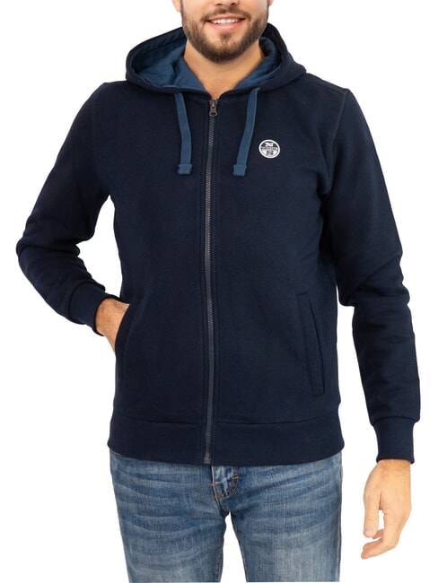 NORTH SAILS PATCH Sudadera con cremallera completa Azul marino - Sudaderas