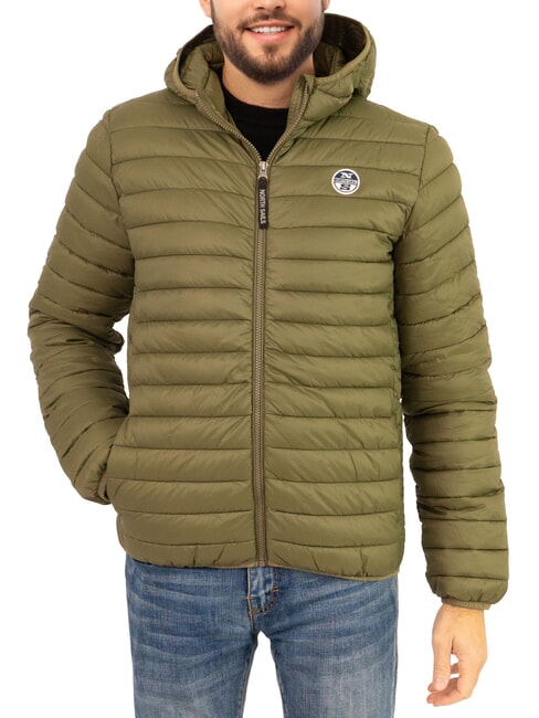 NORTH SAILS PADDED Chaqueta acolchada con capucha verde hiedra - Chaquetas de plumas para hombre