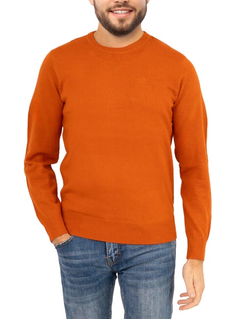 NORTH SAILS N|S Suéter de cuello redondo con bordado del logo llama de oro - Suéteres de los hombres