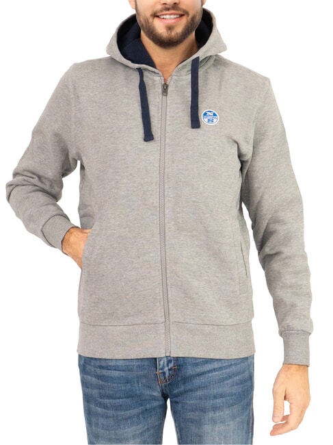 NORTH SAILS PATCH Sudadera con cremallera completa mezcla gris medio - Sudaderas