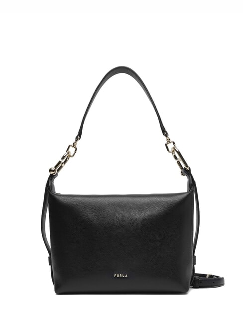 FURLA TONIE Bolso pequeño de piel con correa para el hombro negro - Bolsos Mujer