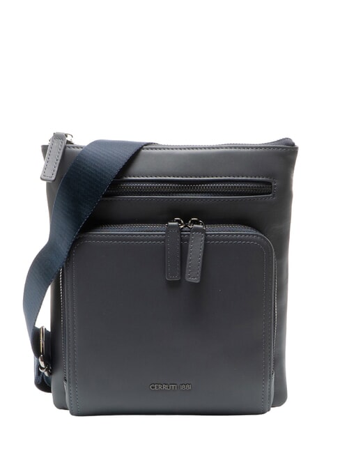 CERRUTI RORY Bolso de piel lisa azul - Bandoleras Hombre