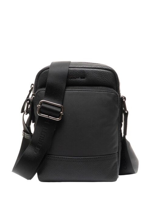 CERRUTI SCOTT Bolso de cuero negro - Bandoleras Hombre