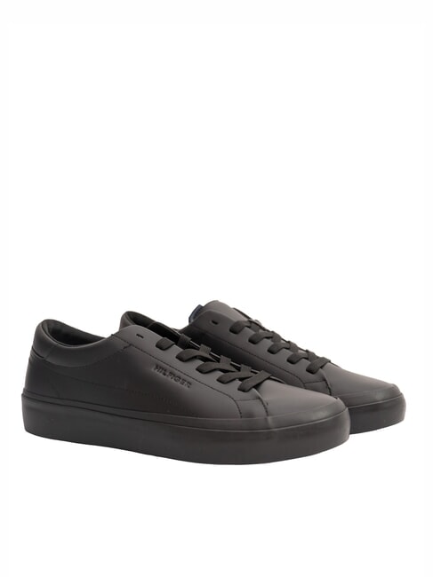 TOMMY HILFIGER TH Zapatillas de cuero negro - Zapatos Hombre