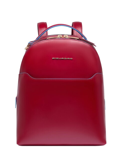 PIQUADRO BLUE SQUARE Mochila de cuero ROJO - Bolsos Mujer