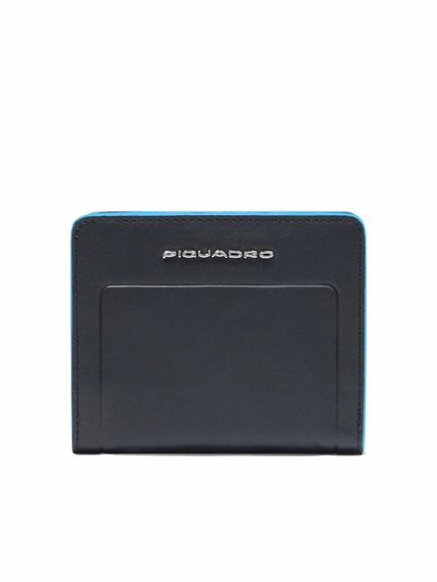 PIQUADRO ATLAS Cartera compacta de piel para mujer nero2 - Carteras Mujer